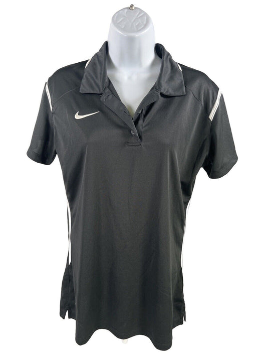Nike Women's Gray Short Sleeve Dri-Fit Golf Polo Shirt - L