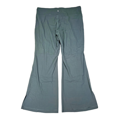 Lululemon Womens Green Smoked Spruce Groove High Rise Split Hem Flare Pants - 20