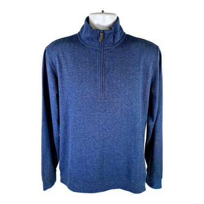 Vineyard Vines Men’s Blue Herringbone 1/4 Zip Pullover Sweatshirt - S