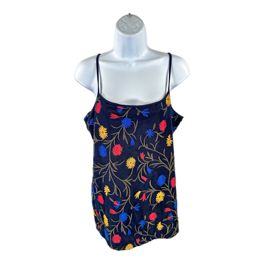 Ann Taylor Women’s Blue Floral Embellished Cami Tank Top - L