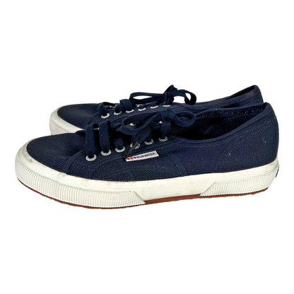 Supers Women’s Navy Blue Classic Cotu Lace Up Sneakers - 8