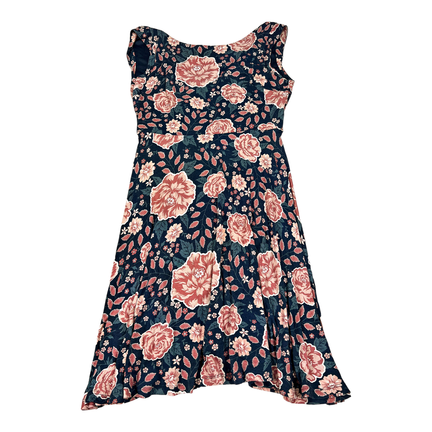 LOFT Women’s Blue/Pink Floral Sleeveless Shift Dress - M