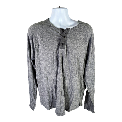 Lucky Brand Men’s Gray Long Sleeve Saturday Stretch Henley Shirt - XL