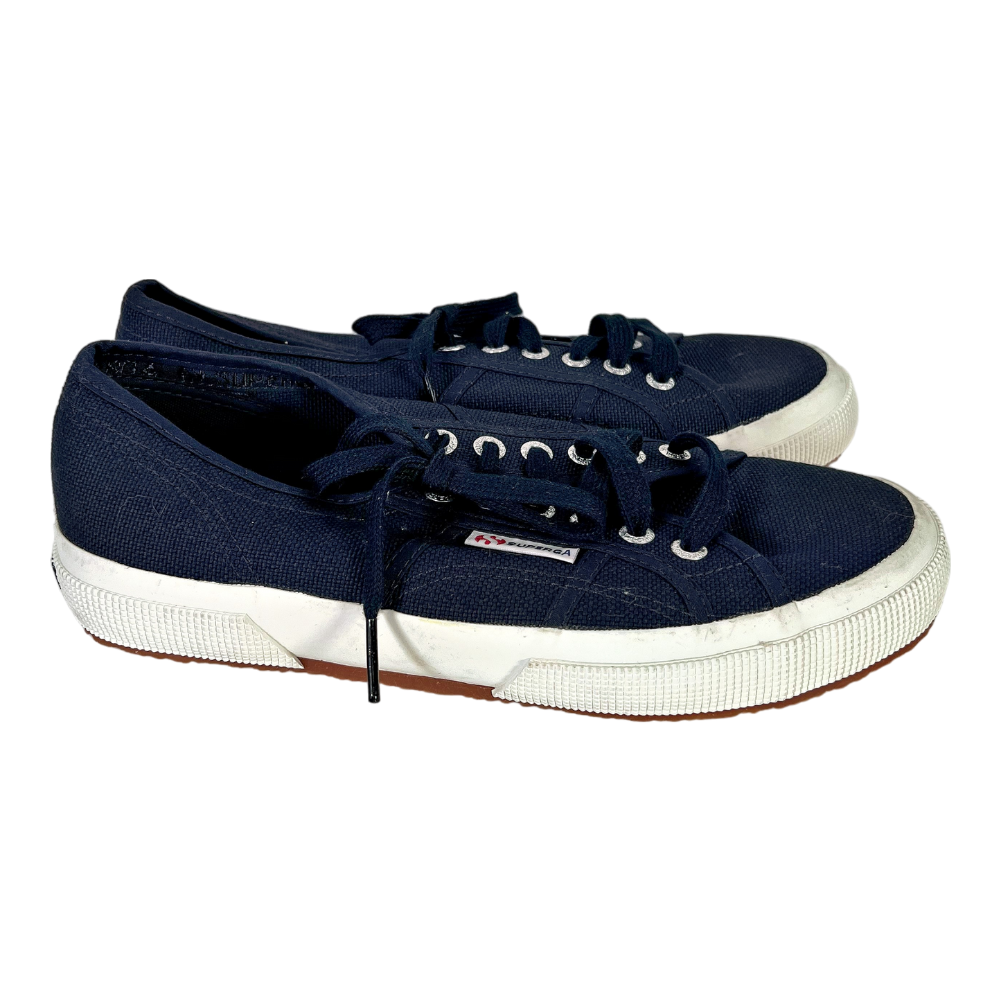 Supers Women’s Navy Blue Classic Cotu Lace Up Sneakers - 8