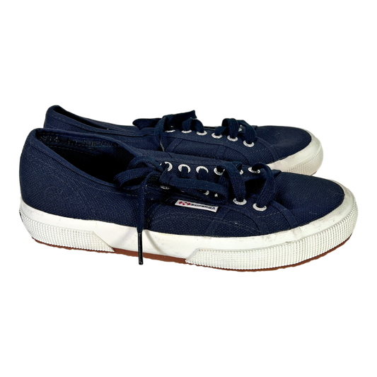 Supers Women’s Navy Blue Classic Cotu Lace Up Sneakers - 8