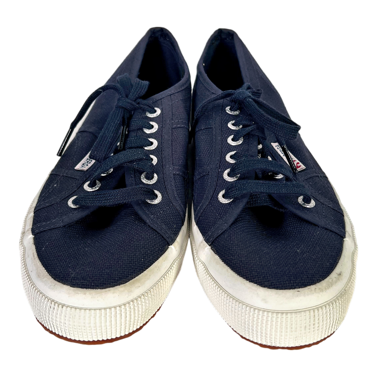 Supers Women’s Navy Blue Classic Cotu Lace Up Sneakers - 8