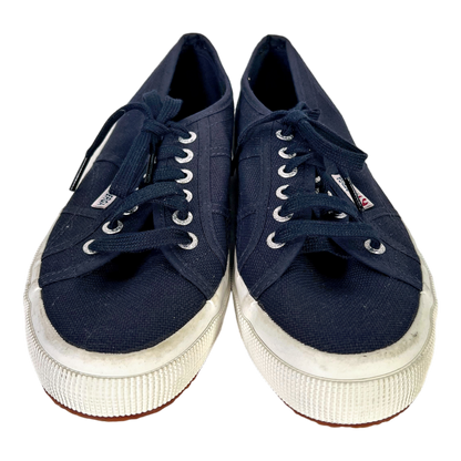 Supers Women’s Navy Blue Classic Cotu Lace Up Sneakers - 8