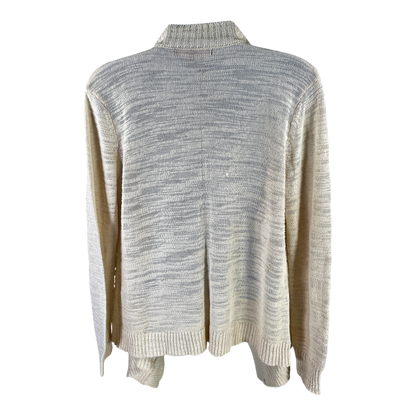 Ellen Tracy Women’s Ivory Open Knit Cardigan Sweater - S