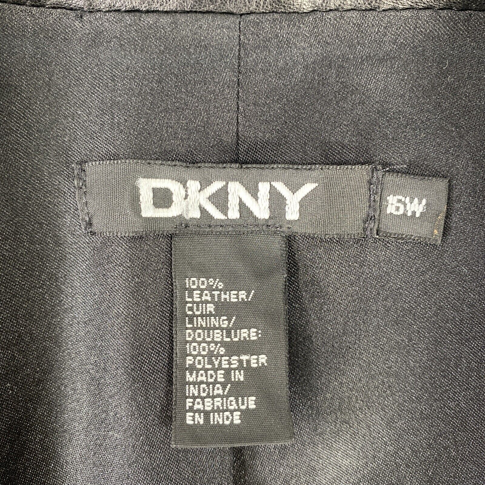 DKNY Women's Black Genuine Leather Jacket - Plus 16W – The